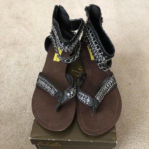 Celeste - Women's Gladiator Sandals-Silver Metallic - Size 10M - New in box